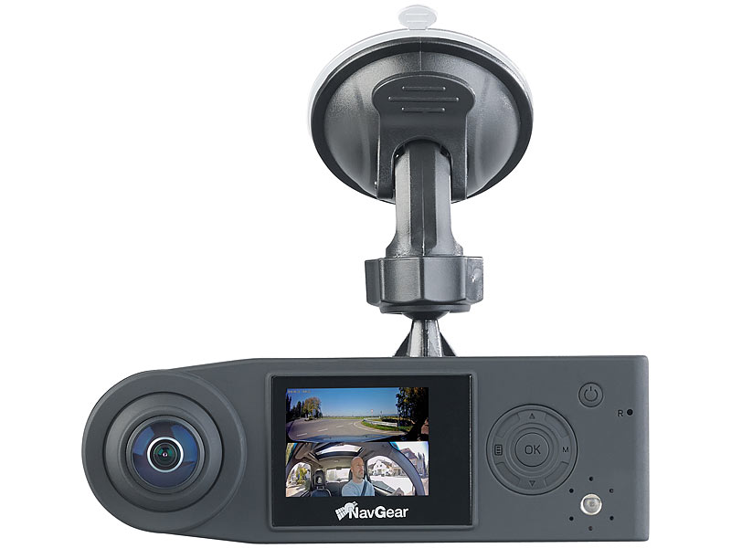 NavGear Full-HD-Dashcam mit 2 Kameras, Versandrückläufer