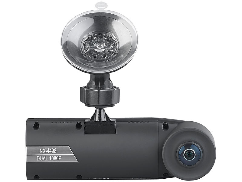 NavGear Full-HD-Dashcam mit 2 Kameras, Versandrückläufer