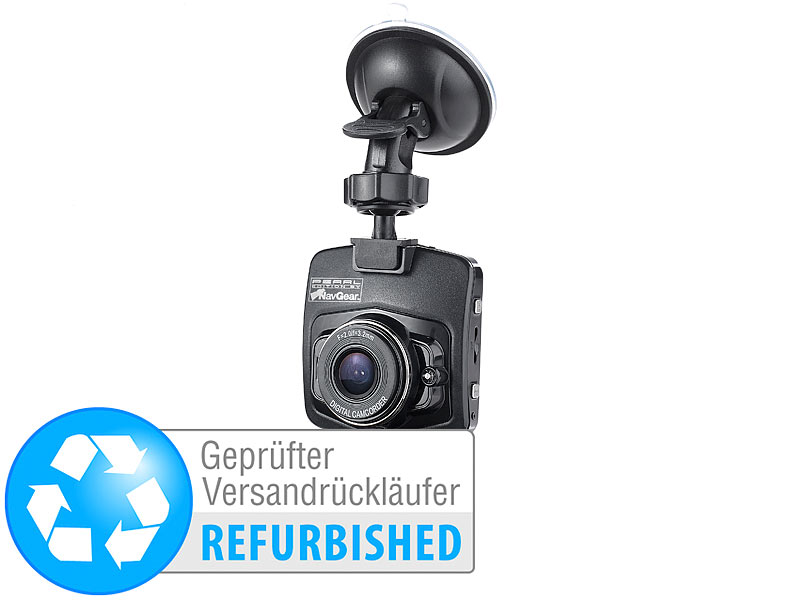 NavGear HD-Dashcam mit G-Sensor, Bewegungserkennung, 140° (Versandrückläufer )